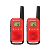 Walkie Talkie Motorola Tlkr-T42 Red Packs 2  Pmr446  8Km  16Canales  500Mw  Clip Cinturón 
