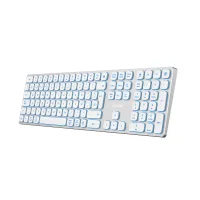 TECLADO INALAMBRICO RETROILUMINADO COOLBOX MOONLIGHT KEY B431 PLATA BLANCO
