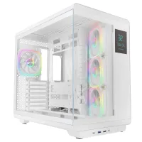 CAJA ORDENADOR MARS GAMING MC-REVPRO ATX ARGB LCD 4.3" CRISTAL TEMPLADO BLANCA