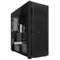 CAJA ORDENADOR GAMING CORSAIR ICUE 9000D AIRFLOW ATX RGB CRISTAL TEMPLADO NEGRA