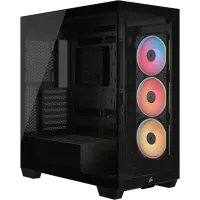 CAJA ORDENADOR GAMING CORSAIR 3500X LX-R RGB ICUE ATX CRISTAL TEMPLADO NEGRA