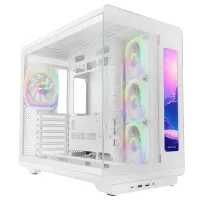 CAJA ORDENADOR MARS GAMING MC-REVMAXW ATX ARGB LCD 11.8" CRISTAL TEMPLADO BLANCA